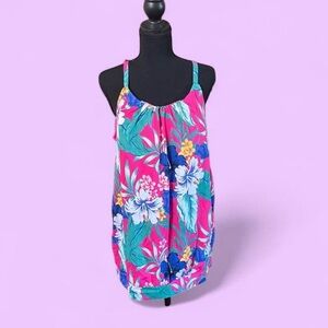 Lane Bryant - Cacique Hot Pink Swim Top